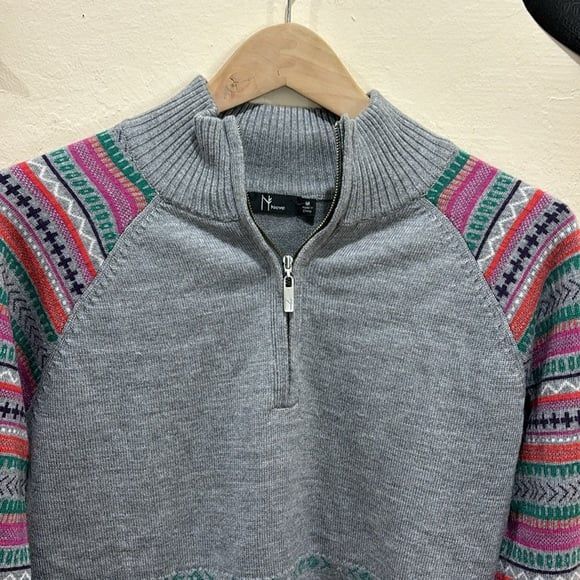 Neve Designs Julia 100% Merino Wool Nordic Fair Isle Knit Sweater ~ M - Picture 5 of 12